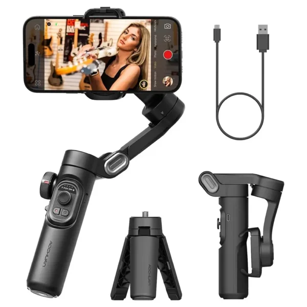 AOCHUAN 3-Axis Handheld Gimbal Stabilizer SmartXE for Smartphone for iPhone Android AI Face Tracking TikTok Vlog - Image 8